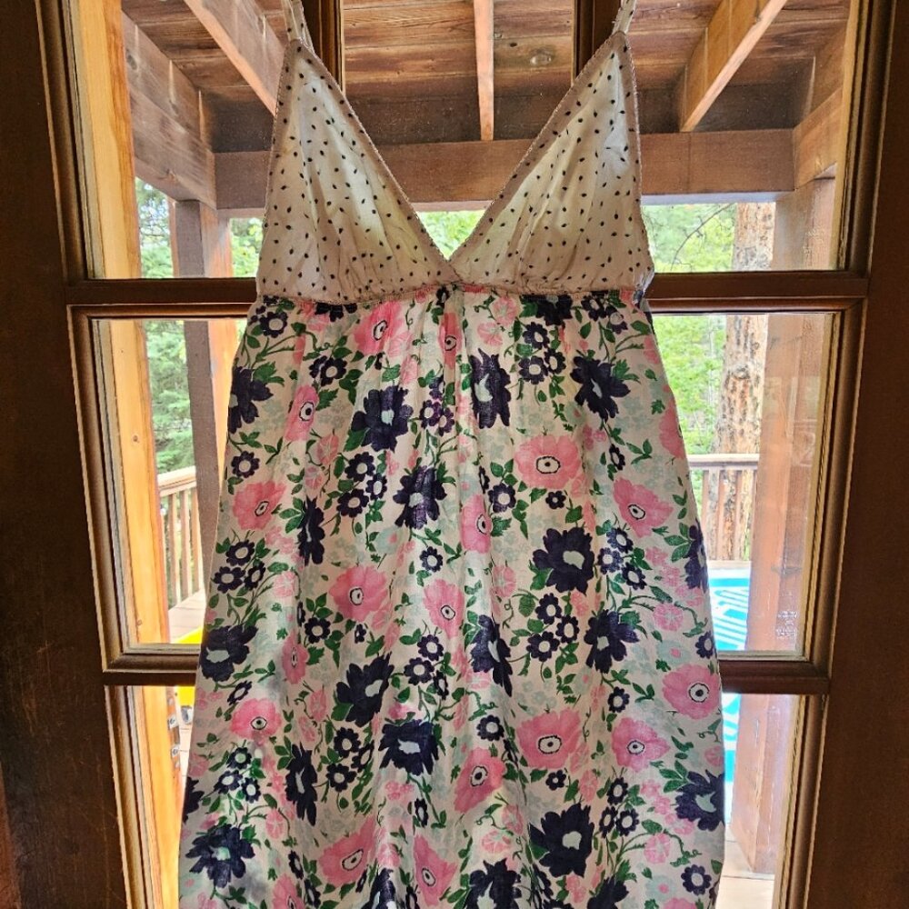 Floral Polka Dot Spaghetti Strapped Top